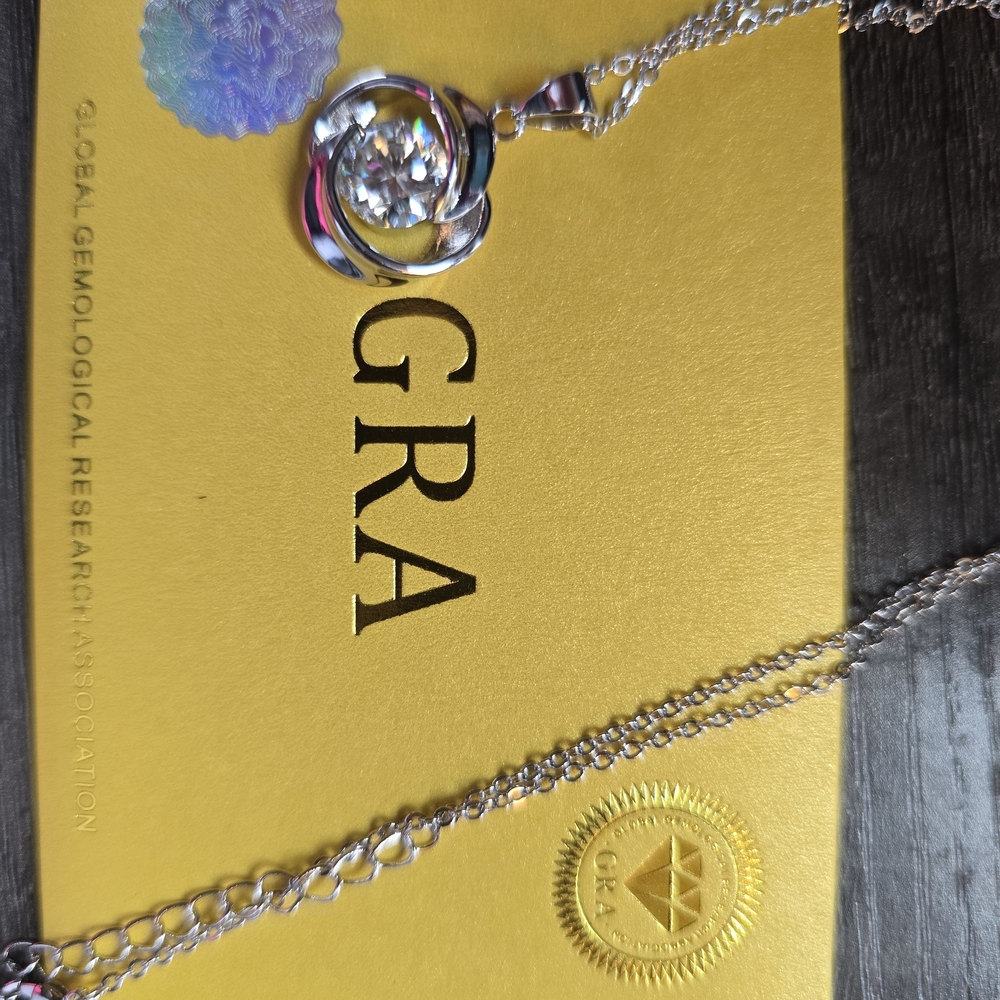 2.0 K Moissanite Sterling SILVER Necklace